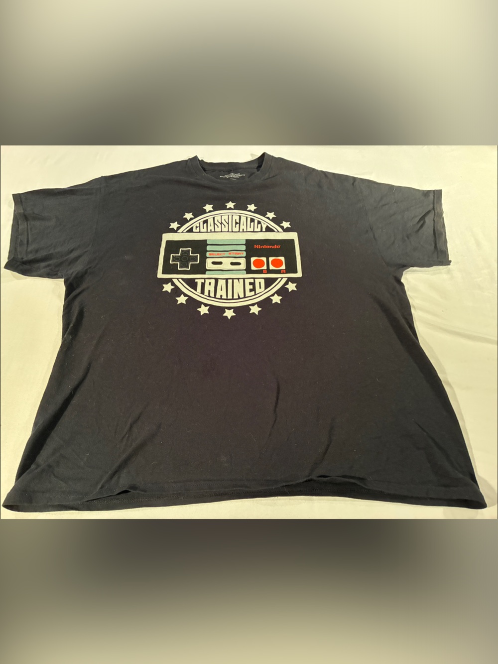 Nintendo Black Retro Controller Graphic Tee